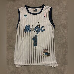 Orlando Magic Tracy McGrady throwback pinstripe jersey white.